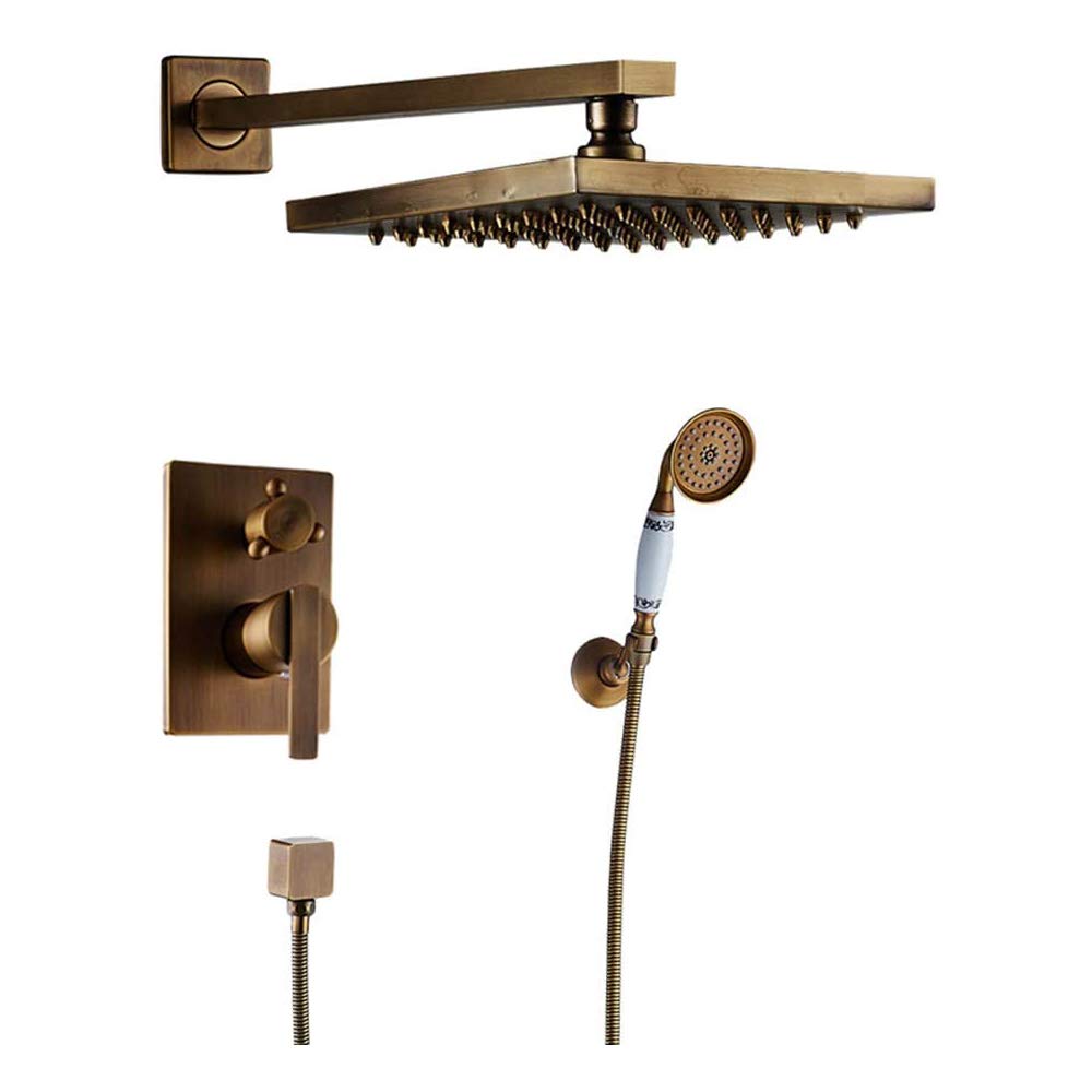 Robinets système de douche de pluie antique douche murale 8 pouces LWX