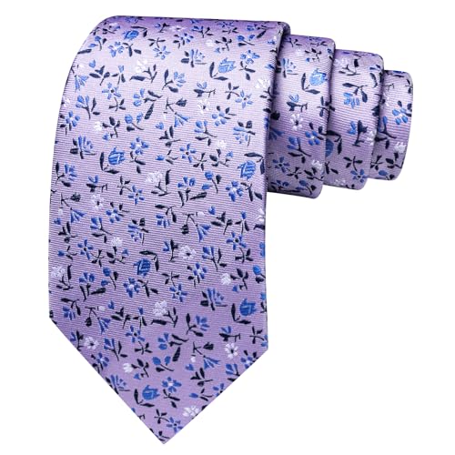 Image of Barry.Wang Ties for Men Silk Tie Sets Polka Dot Woven Necktie Pocket Square Cufflinks Business Wedding