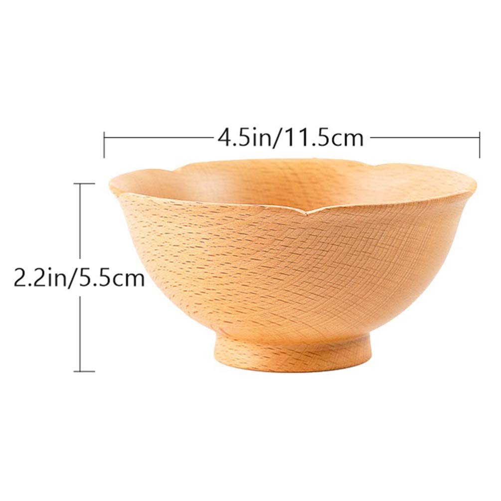Cuenco de arroz de Fideos de Ensalada de Madera para ensaladas de Frutas y Cuencos para Servir