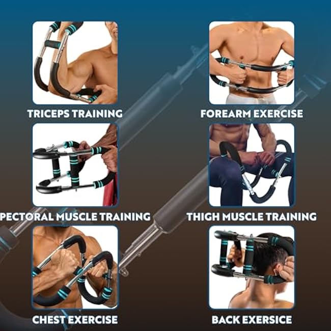 Advanced Twister Arm Trainer ¨C Heavy 65¨C110 lbs Resistance Bar for Upper Body Strength ¨C Chest, Arms, Shoulders & Back ¨C High Intensity Home Gym Equipment with Non-Slip Foam Handles