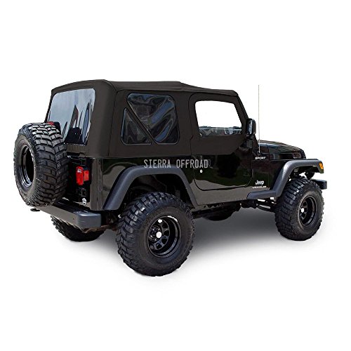 Sierra Offroad Jeep 2003-2006 Soft Top, Sailcloth Vinyl, Black
