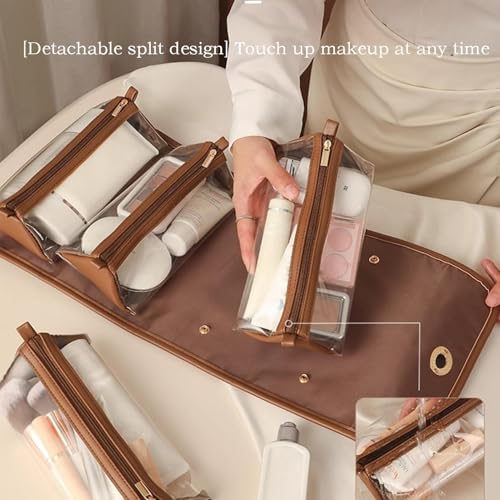 Roll up makeup bag détachable et modulable pour une organisation optimale