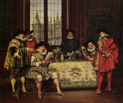 Affiche toile Les Connaisseurs peinture huile pour sublimer votre décoration murale