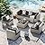 UDPATIO Outdoor Patio Furniture Set, 7-Piece Modular Sectional Sofa with Tea Table, PE Wicker Outdoor Conversation Set for Patio, Garden, Backyard Black