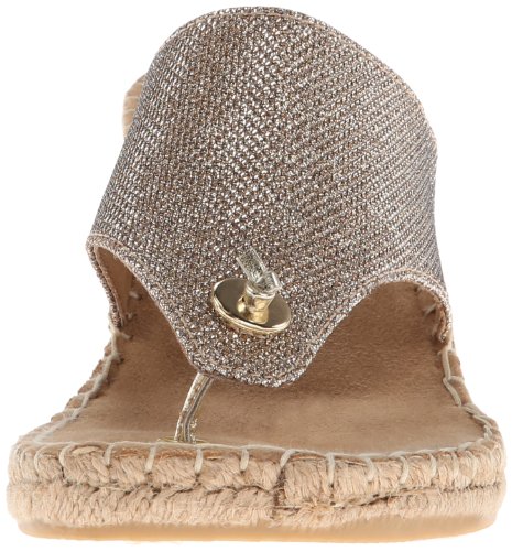 White Mountain Shoes Beachball Women's Espadrille Wedge Sandal, Ltgold/Glitter/Fab, 7.5 M #TOP1