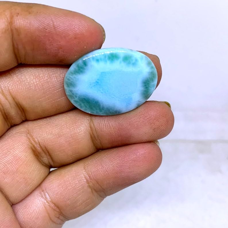 Larimar véritable pour bague artisanale au style bohème chic - 3