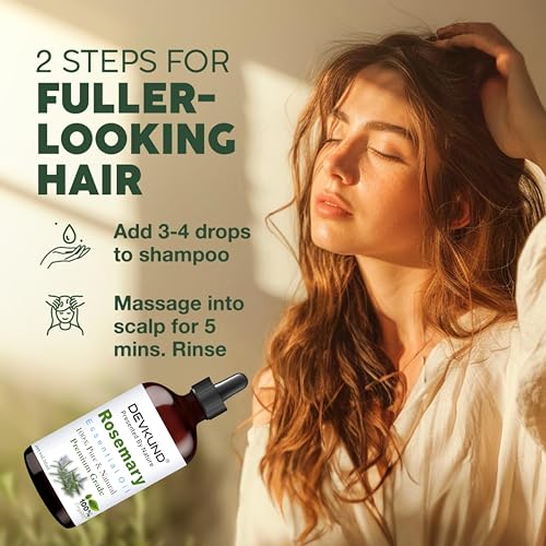 Image of Rosemary Essential Oil For Hair Growth for Women & Men | Reduce Acne| Moisturize Skin | For All Skin & Hair Types (30 ml)