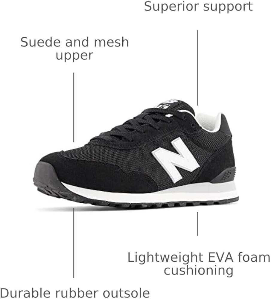 追跡有送料込【New Balance】 515 V3 Classics Amazon.com | New Balance Men's 515 V3 Sneaker, Black/White