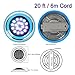 CNBRIGHTER LED Underwater Swimming Pool Lights,54W RGB Color Changing, 12V AC,20ft Cord Wall Surface Mounted IP68 Waterproof,Stainless Steel,with Remote Controller (20ft Cord)