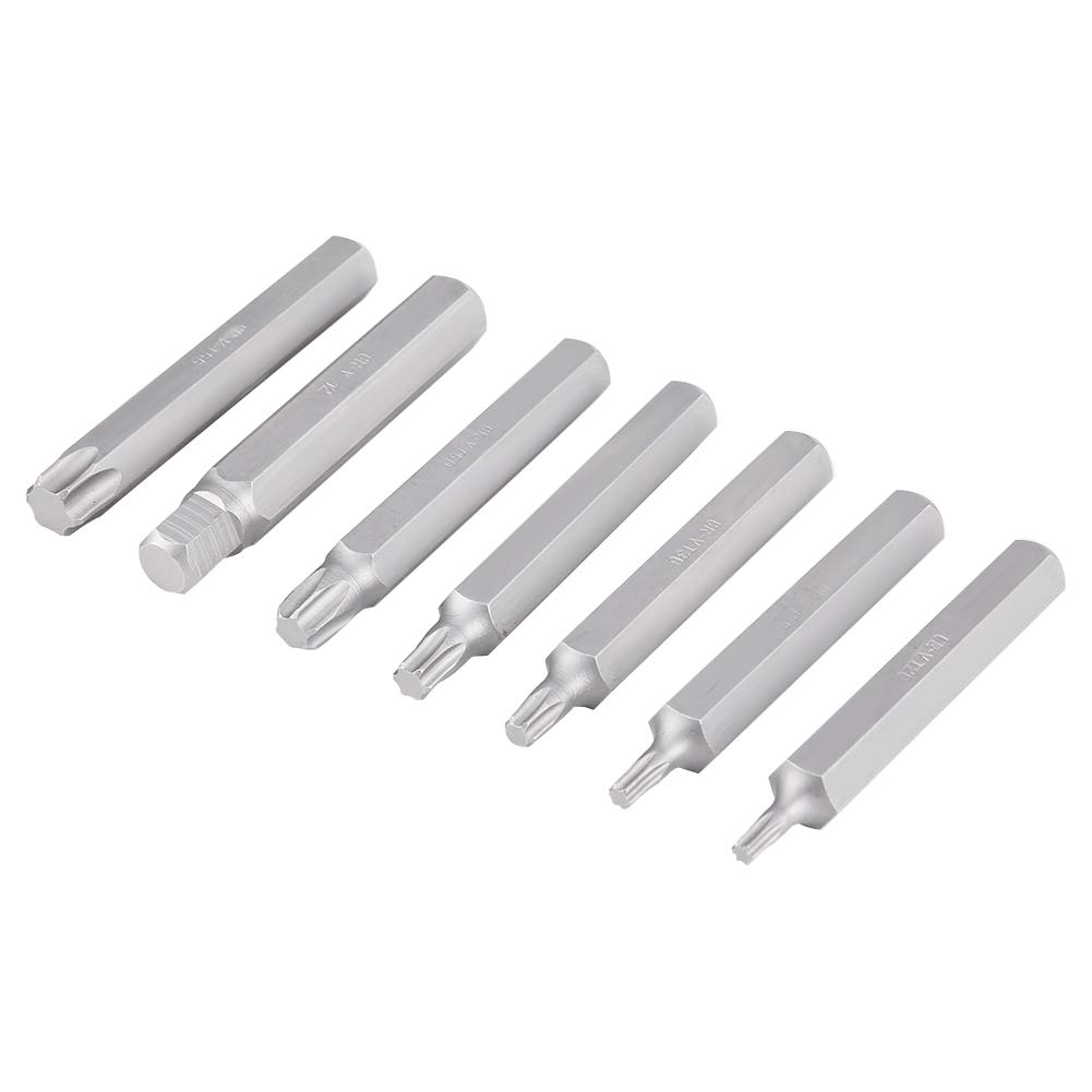 Zestaw bitów wielozębnych, 40-częściowy zestaw narzędzi Torx i z gniazdem sześciokątnym z adapterem napędowym 1/5.1 cm i 3/20.3 cm, stal stopowa, w zestawie skrzynka narzędziowa