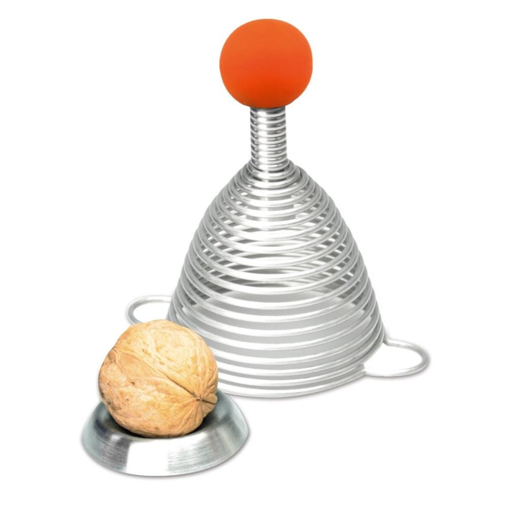 TAKE 2 GermanyNaomi Silicone Ball Nut er, Stainless Steel, 7.5 x 7.5 x 1 .5 cm, Stainless Steel, Orange,silber, 7.5 x 7.5 x 1 .5 cm