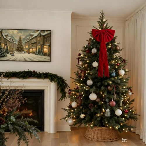 Grandes Lazos Navideños que No se Deforman en Puertas y Ventanas 6