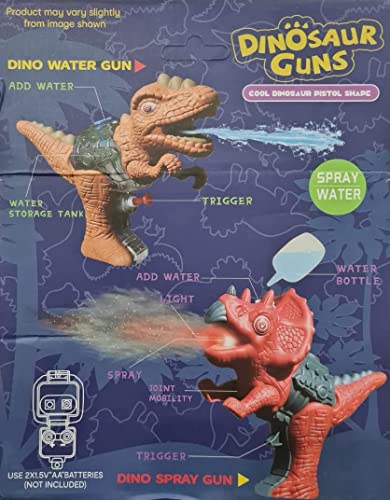 Image of Mini Dinosaur Dino Machine Gun Toy with Spray Smoke Effect, Mist Spray Guns Toy for Kids Toddlers, Blue