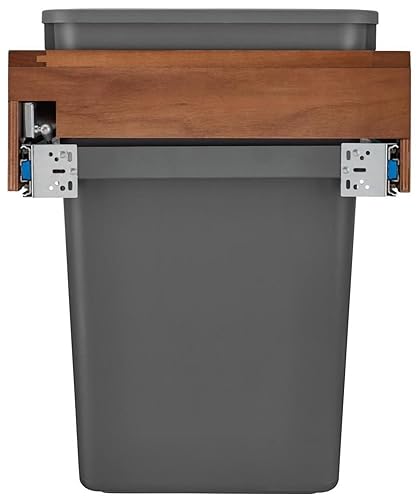 Miniatura 2 de Extraíble de basura doble de 50 cuartos de galón de madera