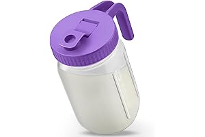 Breast Milk Pitcher: Mason Jar Storage Container with Wide Mouth (1 Quart, 32 oz)