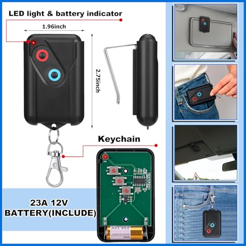 Image of Kingdder 2 Pcs Garage Door Remote Compatible with Guardian 2211 L, Black
