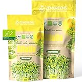 ZenGreens® - Semillas de alfalfa ecológico - Elija entre 10g, 200g y 500g - brotes de lucerna - germinación de más del 97% - Microgreens