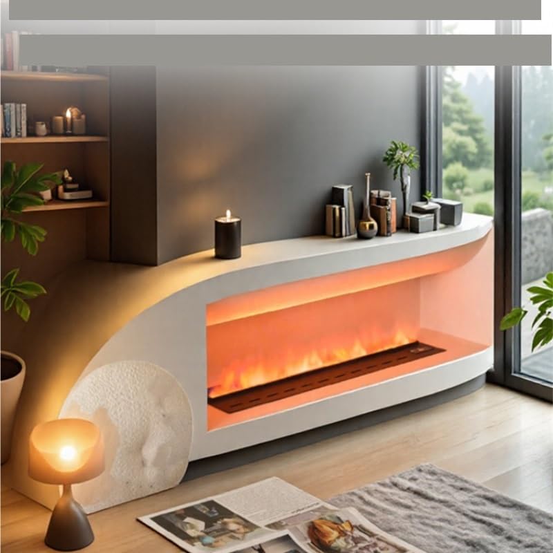 Kominek elektryczny, wbudowany elektroniczny kominek atomizacyjny, symulacja 3D, płomień, atmosfera wewnętrzna, nawilżacz, sztuczny kominek, kominek elektryczny, 1000 mm