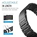 MoKo Watch Band Compatible with Garmin Vivoactive Acetate, Universal Stainless Steel Adjustable Watch Band Strap Bracelet for Garmin Vivoactive Acetate Sports GPS Smart Watch, Black