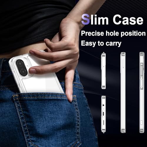 Image of Case for Samsung Galaxy A07 4G, Military Grade Drop Protection Phone Case, Yellowing Resistant, Anti-Scratch Hard PC Back, Shockproof Hard Ultra-Thin Protective Cover, Clear