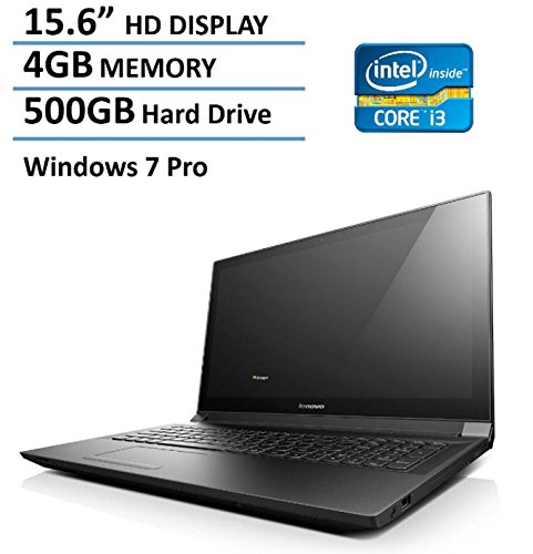 2016 Lenovo 15.6-Inch Business Laptop PC, Intel i3 Processor, 4GB Memory, 500GB HDD, LED-backlit HD Display, Webcam, HDMI, Bluetooth, Windows 7, Windows 10 Professional