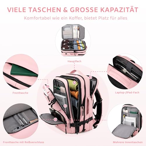 Carry On Travel Backpack, 35L-40L Expandable Extra Large Airline Approved,Lightweight Daypack for Men and Women3