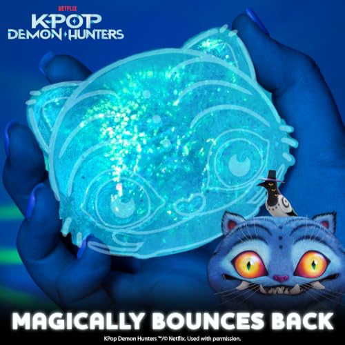 Image of Netflix Kpop Demon Hunters Derpy Blue Gelli Gels - Slow-Flow Glitter Squishy Sensory Toy, Sugar Squish Stress Fidget for Kids & Teens