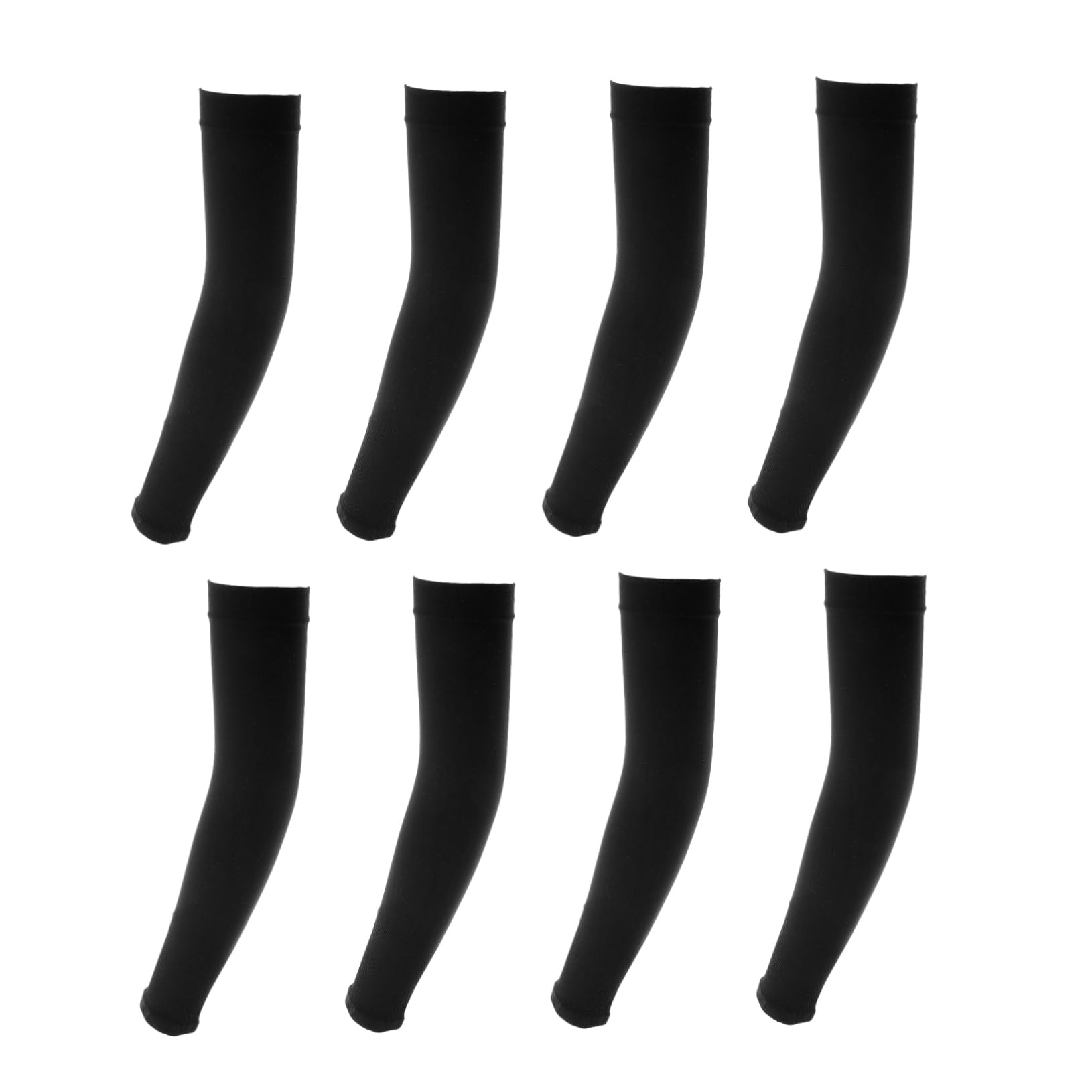 balacoo 4 Pairs Loose Ice Sleeves Sun Sleeve Suffocation Warning Stickers Ice Silk Arm Covers Ice Silk Arm Sleeves for Unisex Arm Sleeves for Men Adults Summer Oversleeve Black Nylon