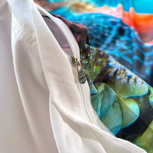 Cvhouse Sea Turtle Bedding Set,Ocean Beach Duvet Cover Set King Size,Turtle Comforter Cover For Boys Kids Girls(1 Quilt Cover 2 Pillowcases 3 Piece) #TOP5