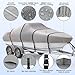 RVMasking Waterproof Boat Cover 20-22 ft, 1400D Heavy Duty Middle Reinforced Marine Grade Trailerable Cover, Fits 20'-22' V-Hull Tri-Hull Bass Boat Runabout Fish Ski Boat with Storage Bag, Gray