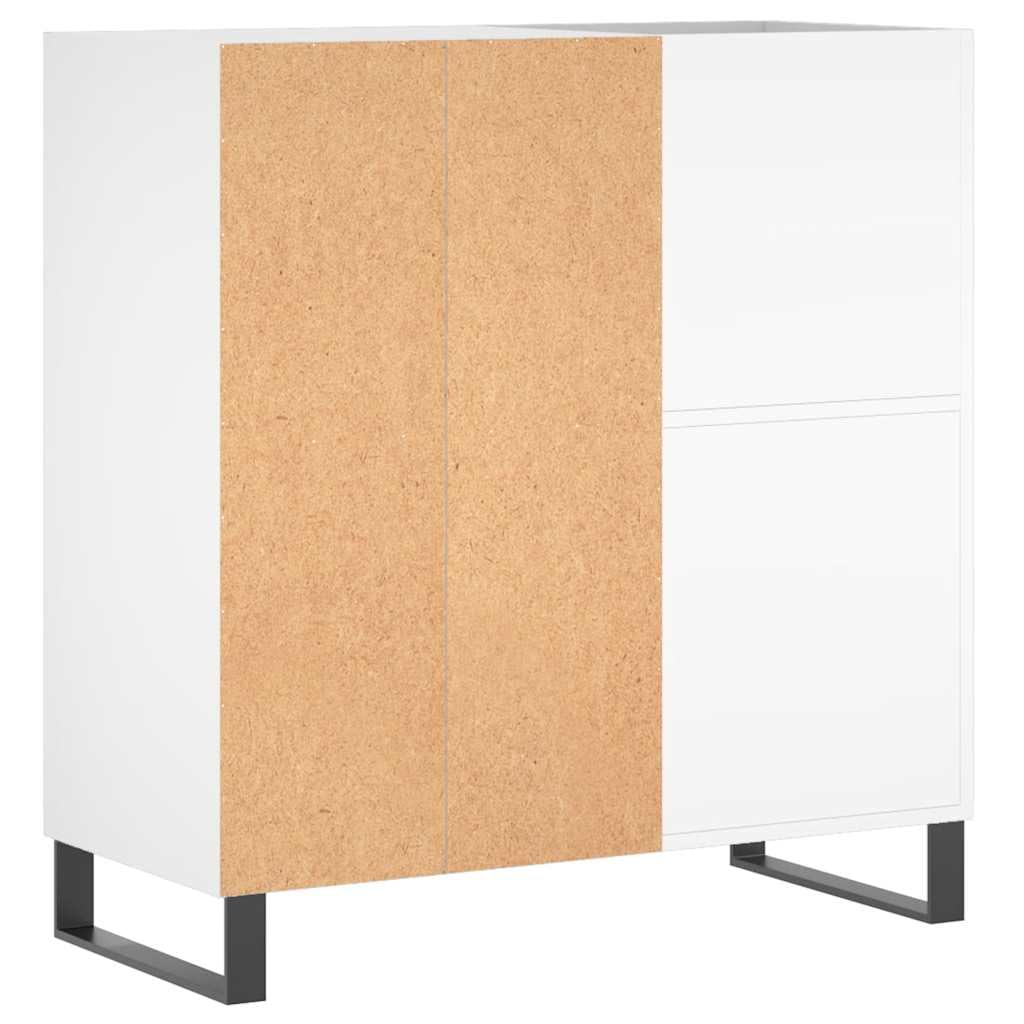 vidaXL Mobile Porta Dischi Bianco 84,5x38x89 cm in Legno Multistrato
