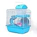 ASDNN Cage de Hamster à Double Couche, Petit Habitat pour Animaux de Compagnie, Bouteille d'eau avec Roues de Sport et Toboggan de Planche à roulettes, cabane d'élevage à Double Couche (Bleu)