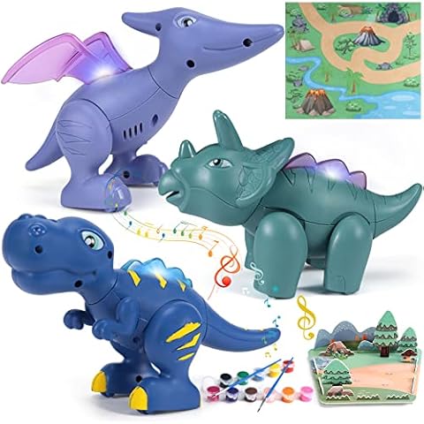 ToyBay Magnetic Dinosaur Toys for Kids 3-5, Take Apart Dinosaur Toys with Play Mat Painting Kit Light Sound, Stem Construction Building Dinosaur Kids Toys Birthday Gifts for 3 4 5 6 7 8 Year Old Cover