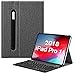 Produktbild Fintie Tastatur Hülle für iPad Pro 11 Zoll 2018 (Kompatibel mit 2. Gen Pencil, kabelloser Ladefunktion) - Ultradünn Schutzhülle mit magnetisch Abnehmbarer Tastatur [ QWERTZ ], Jeansoptik dunkelgrau