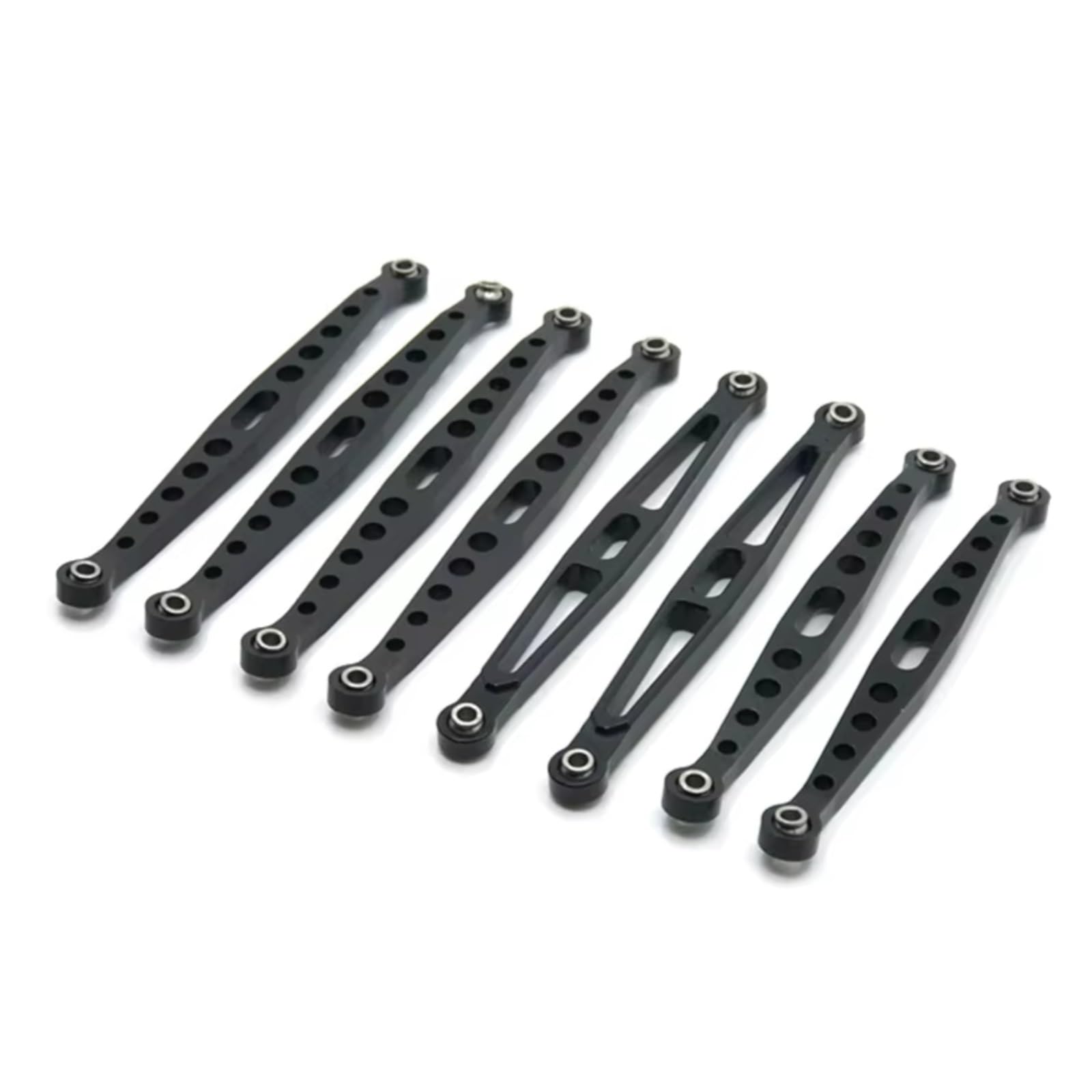 RC Upgrade Accessories for HB for Toys ZP1001 ZP1002 ZP1003 ZP1004 ZP1005 ZP1008 1/10 8pcs Metal for Chassis Suspension Link Rod Tie Rod RC Car Upgrade Parts(Black)