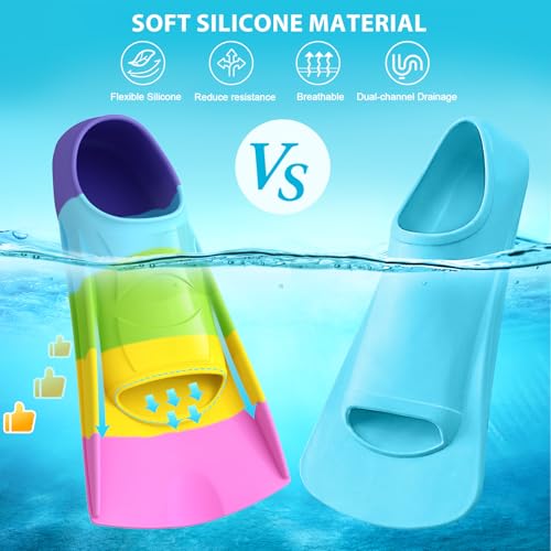 Gintenco Swim Fins, Adults & Kids Swim Training Fins for Lap Swimming - image 7