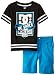DC Shoes Co Little Boys' Black Rash Guard With Microfiber Shorts Set