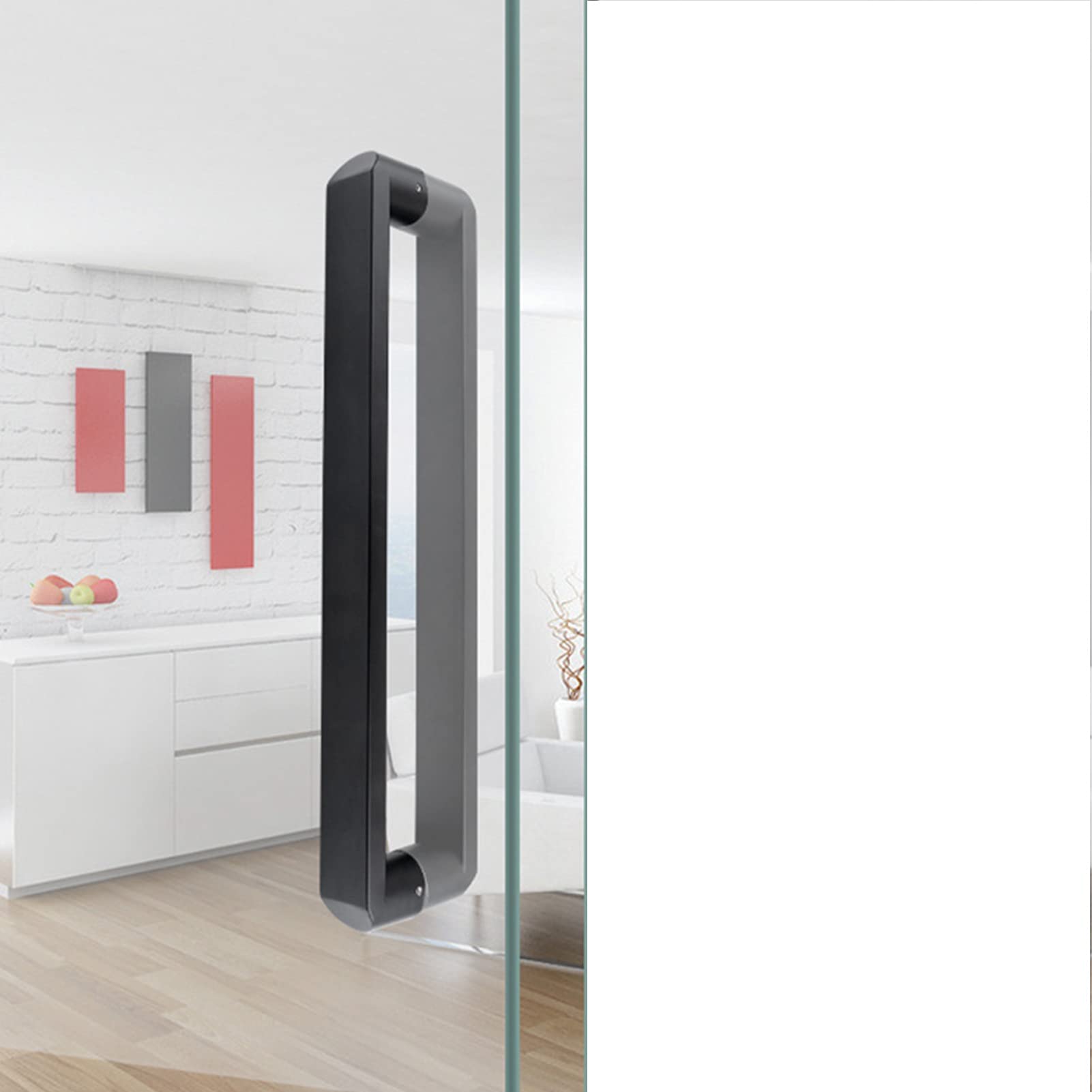 Poignées de porte de grange en acier inoxydable 300 mm pour douche