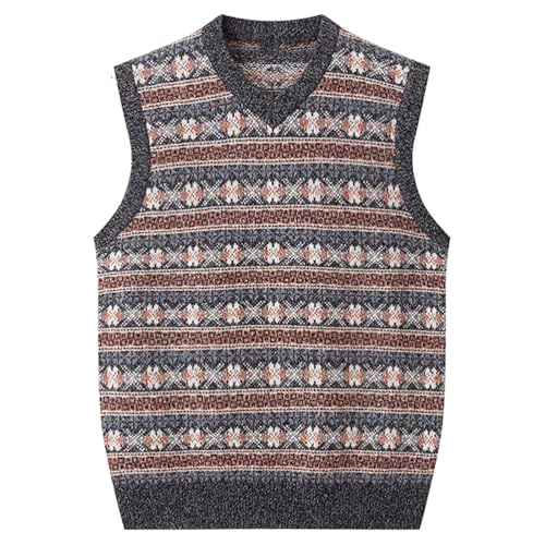 Pull sans manches homme cachemire anti froid col en V