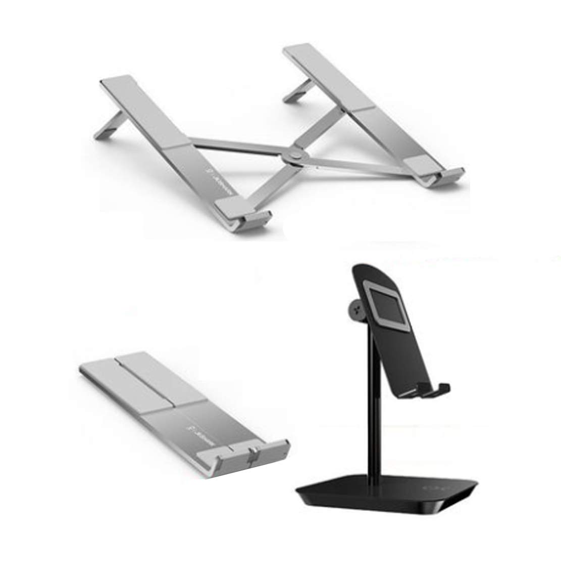 Support ordinateur portable ergonomique pliable avec support de téléphone intégré - 8