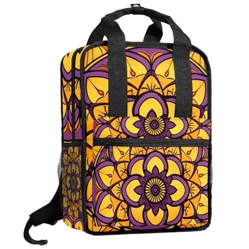 Sac à dos de voyage mandala fleuri 14x10.2x4.7 in K7c5nh80xdmsqj