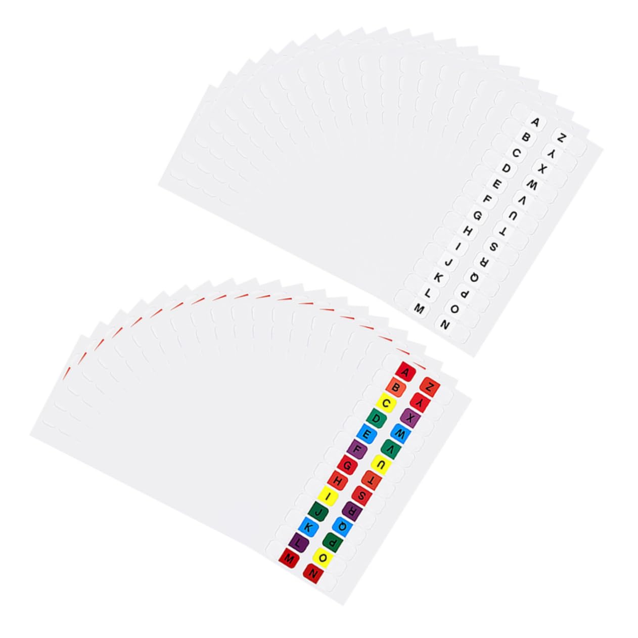 Uonlytech 4 Set Schede Indicatori Adesivi Colorati Per Quaderni Etichette Alphabetiche Per Segnalibri E Organizzazione Per Ufficio E Studio 30 Fogli*4