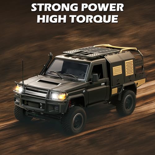 Image of RC Truck, 1 /12 LC79 RC Rock Crawler, MN-82S New Upgrades Land Cruiser Remote Control Pickup Off Road RTR 2.4GHz Remote Control Rock Crawler Car with Controllable Headlights DIY Customization