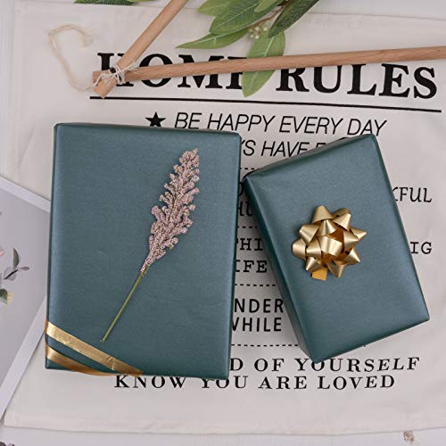 Image of RUSPEPA Christmas Green Gift Wrapping Paper - Solid Color Pearly Shiny Paper Perfect for Wedding, Birthday, Christmas, Baby Shower, Easter, Lucky St Patrick - 17 Inches X 32.8 Feet