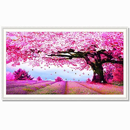 Broderie Diamant Cristal Arbre Grand Format Toile Premium 5D