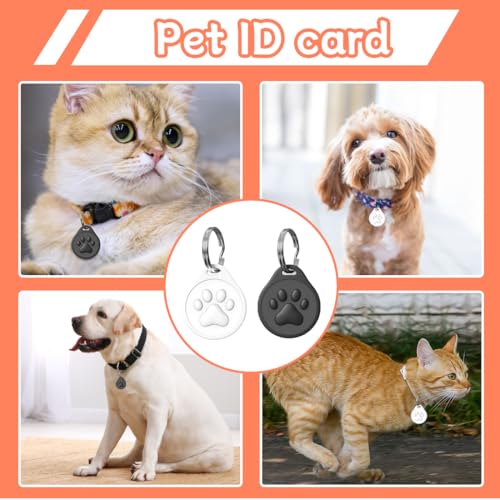 VPOUERY 2 Stück Hundezubehör,Mit QR-Code Hundetracker,Hundemarke mit Gravur,Anti-Verlust-Haustier-Marke,Intelligente Haustier-Hundemarke Personalisiert,Anti-Verlust-Typenschild Geeignet für Haustiere