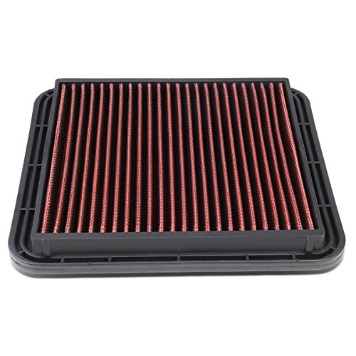 DNA Motoring AFPN-116-RD Clean Air Washable Drop In Panel Air Filter Enhance Engine Performance Power & Acceleration Improve [Compatible with 98-05 Lexus GS300 3.0L / 01-05 IS300 3.0L]