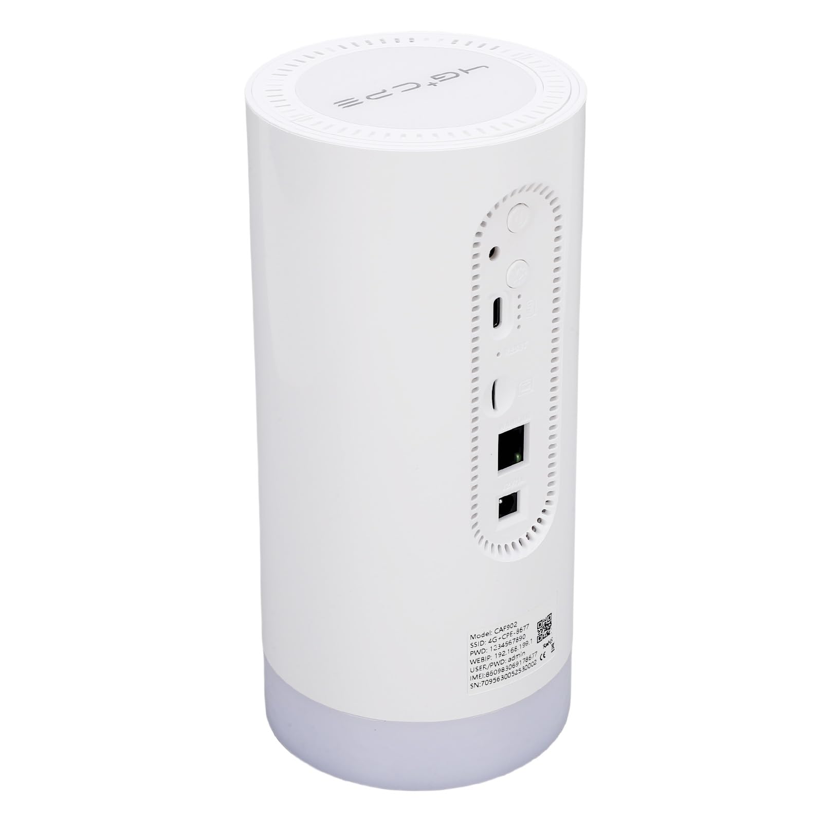 Router 4G CPE CAT6 Luce da Campeggio Colorata LTE Hotspot WiFi Portatile per Dispositivi Multipli, Condivisione Internet, Adatto per Campeggio/escursionismo, Bianco, Dimensioni: