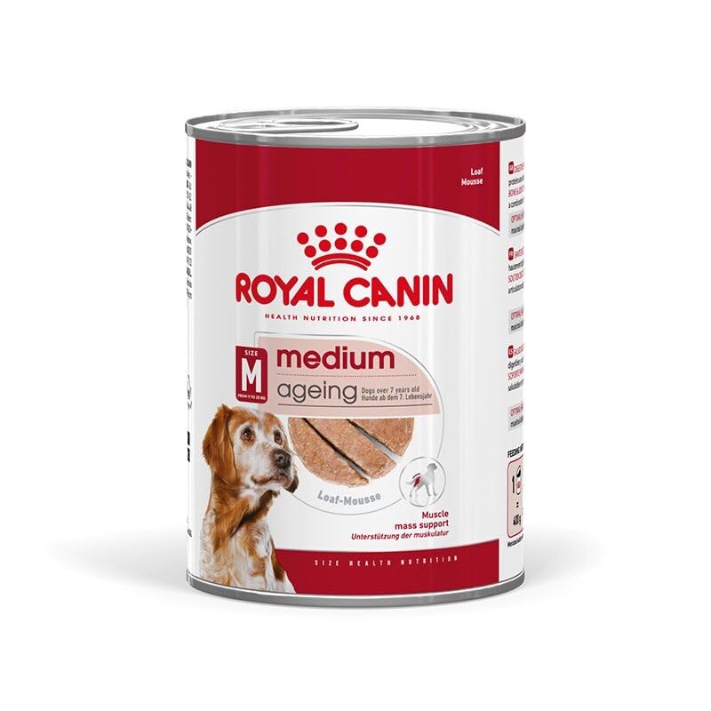 Royal Canin Medium Ageing 7+ Mousse | 12 x 410 g | Alleinfuttermittel für ältere, mittelgroße Hunde ab dem 7. Lebensjahr