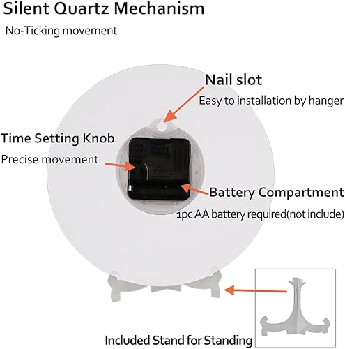 Miniatura 4 de AUUXVA Reloj de pared acrílico redondo con estampado de balón de fútbol deportivo, pintura artística silenciosa sin tictac para niños, dormitorio,